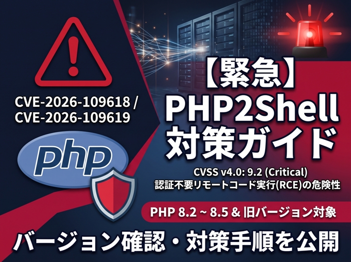 PHPの重大な脆弱性「PHP2Shell」対策サイト紹介