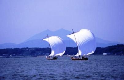 筑波山嶺を背に何百艘もの帆曳き船が浮かぶ姿は、『霞ヶ浦の風物詩』となりました。