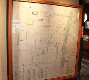 江戸時代に書かれた、柴沼醤油醸造工場配置方位図です。