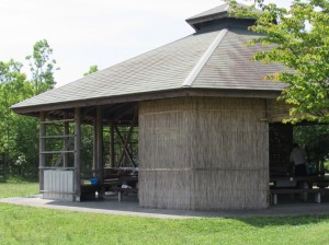 涸沼自然公園バーベキューハウスの外観