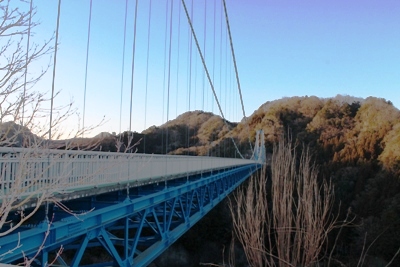 竜神大吊橋は歩行者専用として、375ｍの長さを誇ります