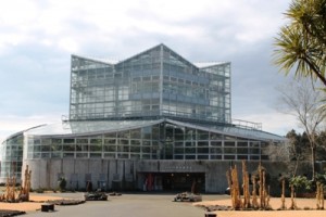 茨城県植物園内の熱帯植物館です。