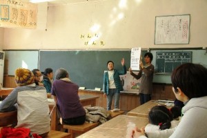 朝日里山学校での空家物件レクチャー