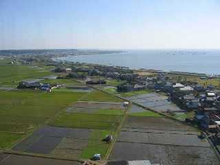 霞ヶ浦と田園風景